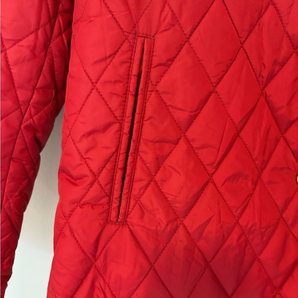 Coach Red Puffer Quilted Coat Women’s S Jacket Lightweight Signature Lining - Picture 3 of 7